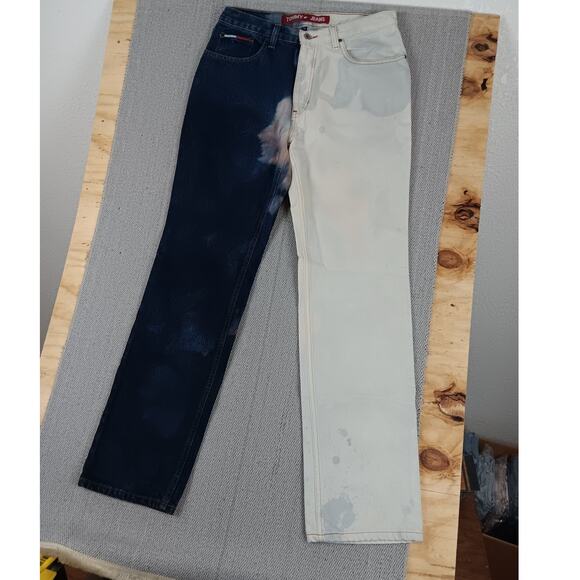 Tommy Hilfiger Vintage Ditto Tie Dyed Jean Men 31X34 Blue/White Classic Straight - Picture 4 of 16